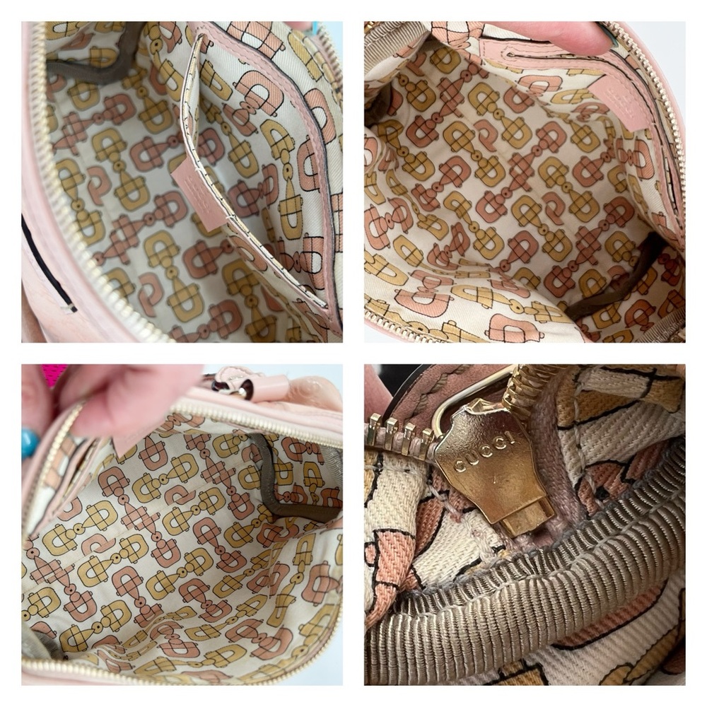 GUCCI GG Small Joy Boston Bag Guccissima Leather Powder/Baby Pink Authentic - Picture 7 of 17